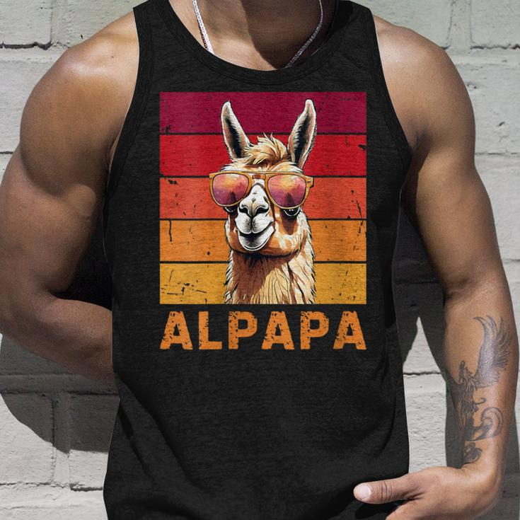 Damen Alpapa Alpaka Fan Lama Fan Liebhaberatertag Tiere Papa Mit-Ausschnitt Tank Top Geschenke für Ihn