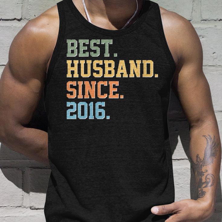 Damen Bester Ehemann Seit 2016Erheirateter Mann Papa Jahrestag Mit-Ausschnitt Tank Top Geschenke für Ihn