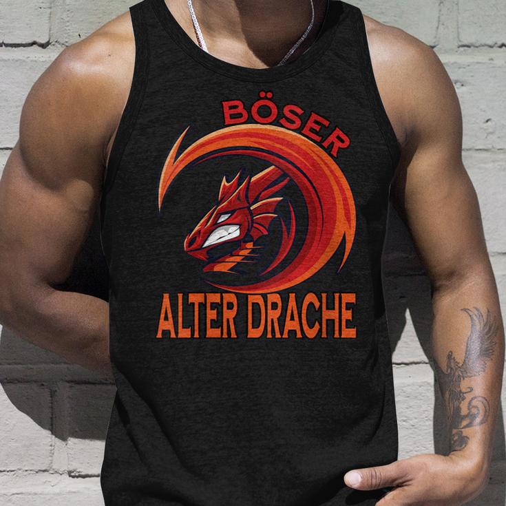 Damen Böser Alter Drache Lustiger Totenkopf Skull Papa Mit-Ausschnitt Tank Top Geschenke für Ihn