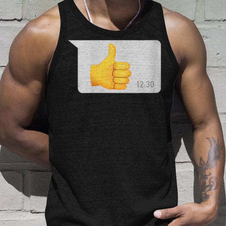 Damen Daumen Hoch X Thumbs Up -Ater Papa Nachricht Dad Message Mit-Ausschnitt Tank Top Geschenke für Ihn