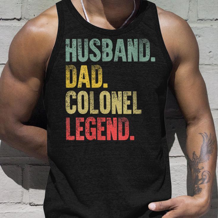 Damen Lustigesintage-Geschenk Ehemann Papa Colonel Legende Retro Mit-Ausschnitt Tank Top Geschenke für Ihn