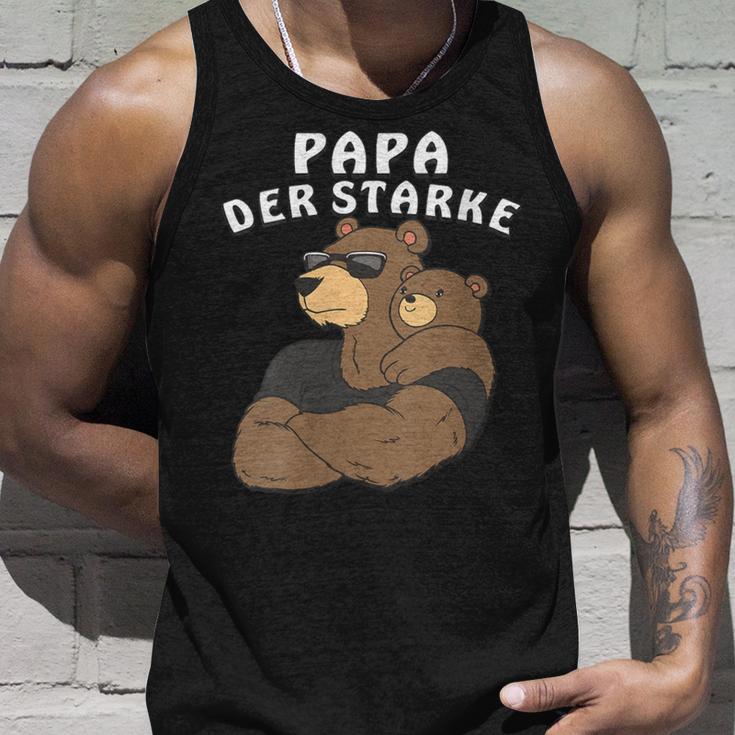 Damen Papa Der Starkeater Familie Bär Papabear Papa Mit-Ausschnitt Tank Top Geschenke für Ihn