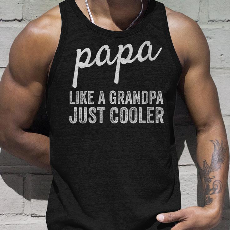 Damen Papa Wie Ein Opa Nur Cooler Mit-Ausschnitt Tank Top Geschenke für Ihn