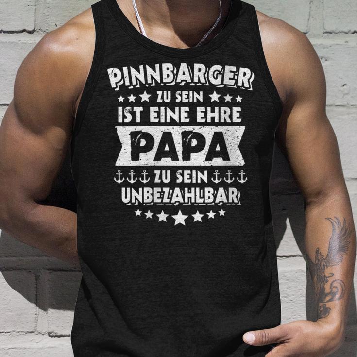 Damen Pinneberger Papa Sprüche Pinnbarger Männer Pinnbarg Mit-Ausschnitt Tank Top Geschenke für Ihn