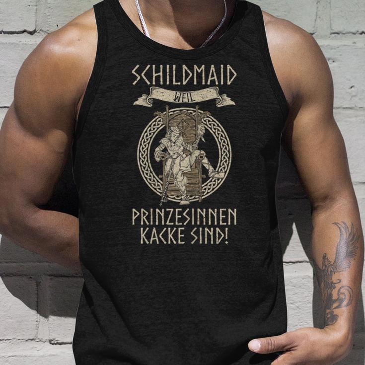 Damen Schildmaid Weil Prinzessinnen Kacke Sind Wikinger Spruch Tank Top Geschenke für Ihn