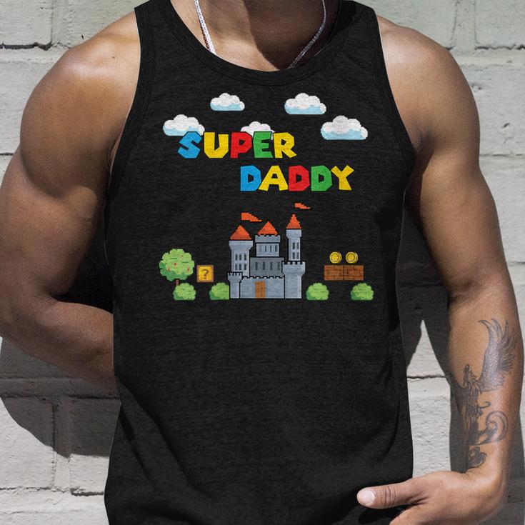 Damen Super Papa Gamer Daddy Super Daddi Mit-Ausschnitt Tank Top Geschenke für Ihn