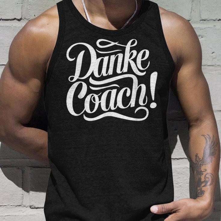 Danke Coach Trainer Abschied Fitness Fussball Tank Top Geschenke für Ihn