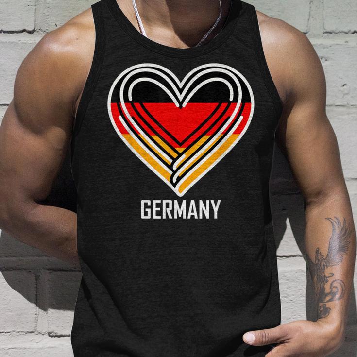 Deutsch Banner Fan Deutschland Flagge Herz Tank Top Geschenke für Ihn