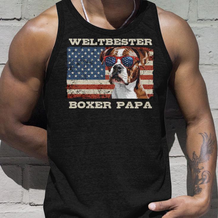 Deutscher Boxer Weltbester Boxer Papa Boxer Hundepapa Tank Top Geschenke für Ihn