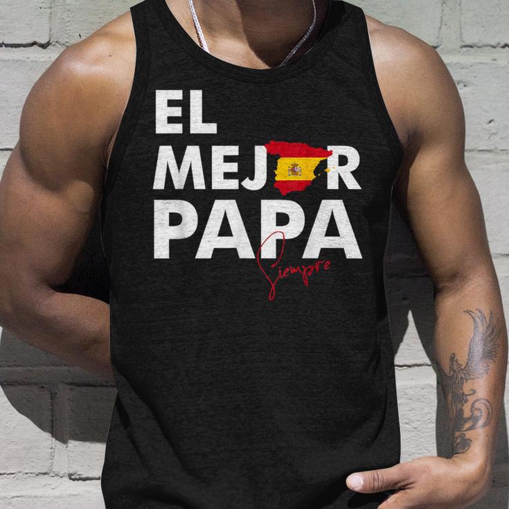 Dia Del Padre Father's Day El Mejor Papa De España Tank Top Geschenke für Ihn