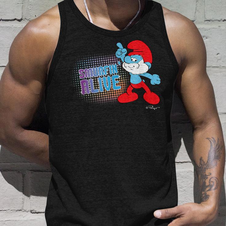 Die Schlümpfe Papa Schlumpf Schlumpf Alive Tank Top Geschenke für Ihn