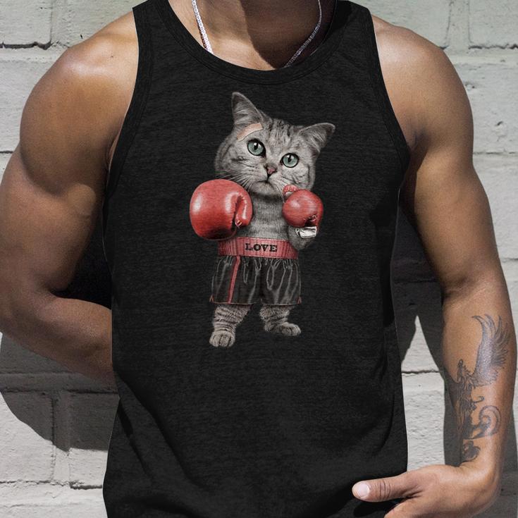 Divertido Gato De Boxeo Amantes Del Boxeo Y Boxeador Camiseta sin mangas Regalos para él