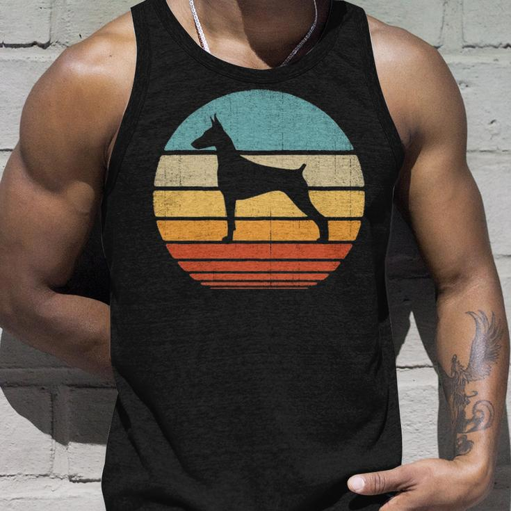 Doberman Vintage Silhouette 60S 70S Retro Dog Lover Tank Top Gifts for Him