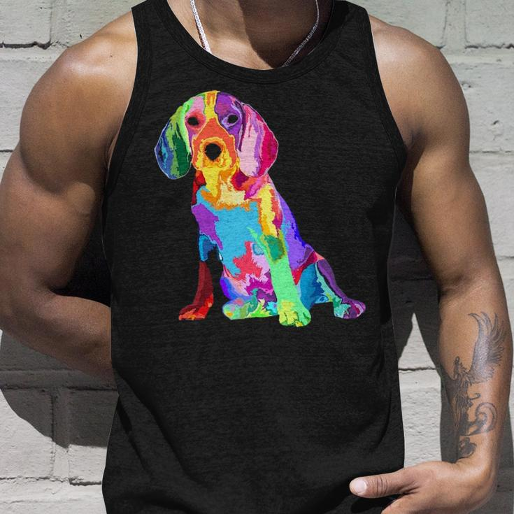 Dog Lover For Women's Beagle Colorful Beagle Tank Top Gifts for Him