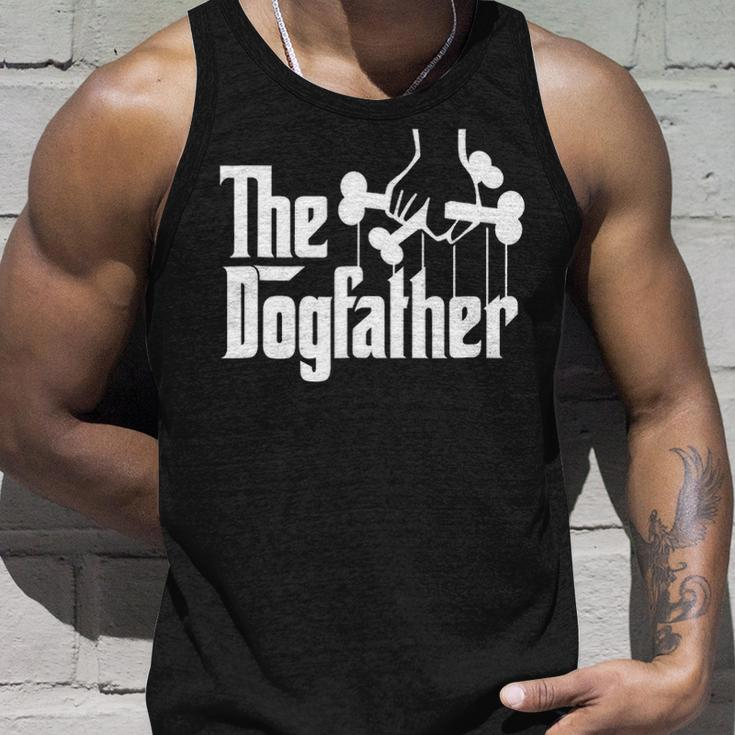 The Dogfather Dog Dad Fathers Day Gif Dog Lover Tank Top Gifts for Him