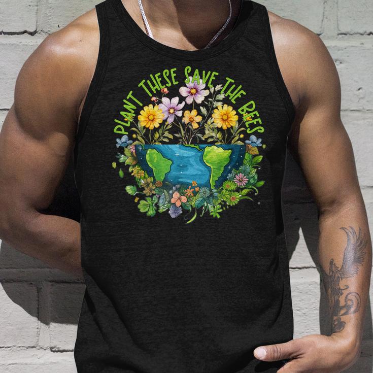 Earthday Pflanze Diese Rette Die Bienen Tank Top Geschenke für Ihn