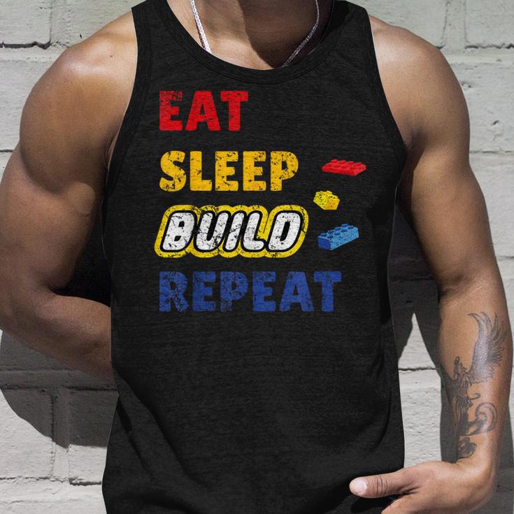 Eat Sleep Build Repeat Klemmbaustein Spielzeug Stones Tank Top Geschenke für Ihn