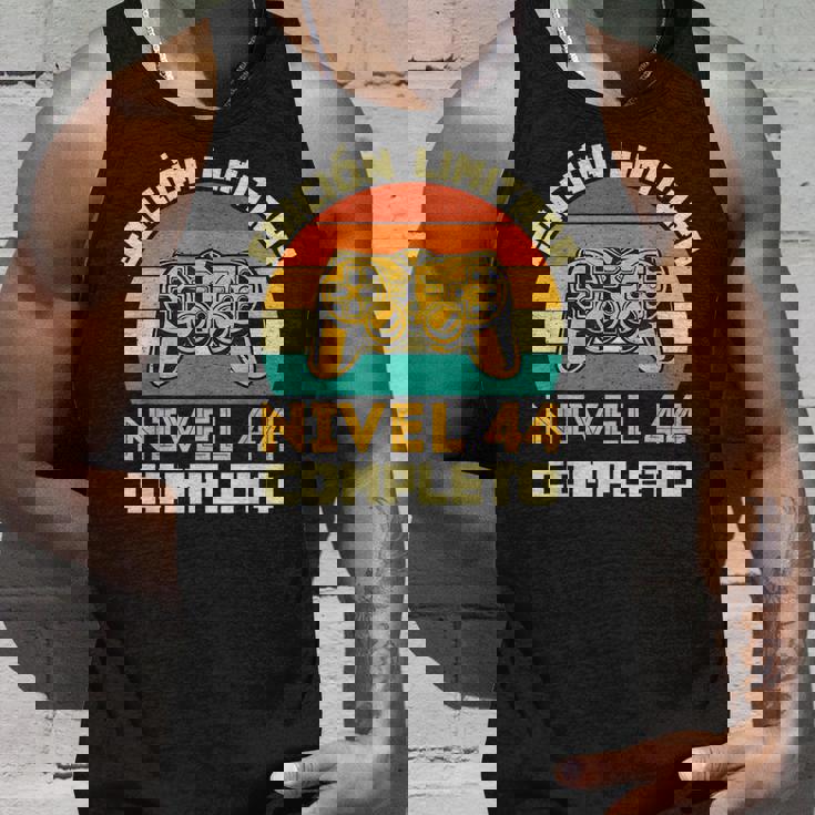 Edición Limitada Nivel 44 Completo Gamer Cumpleaños 44 Años Camiseta sin mangas Regalos para él