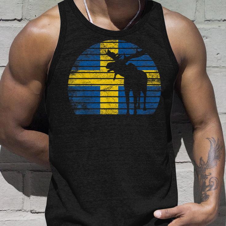 Elch Schwedische Flagge Schwede Skandinavien Schweden Tank Top Geschenke für Ihn