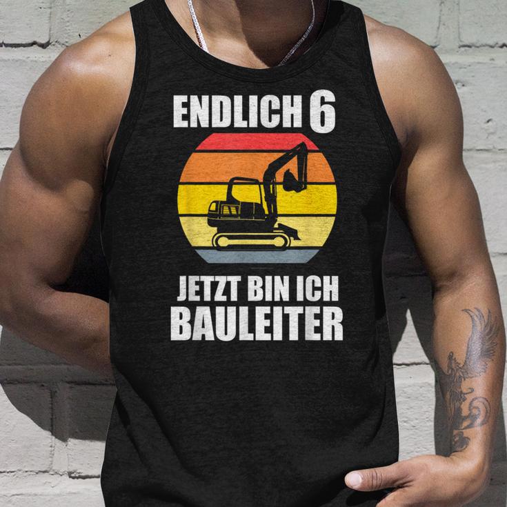 Endlich 6 Builder 6Th Birthday Digger Tank Top Geschenke für Ihn