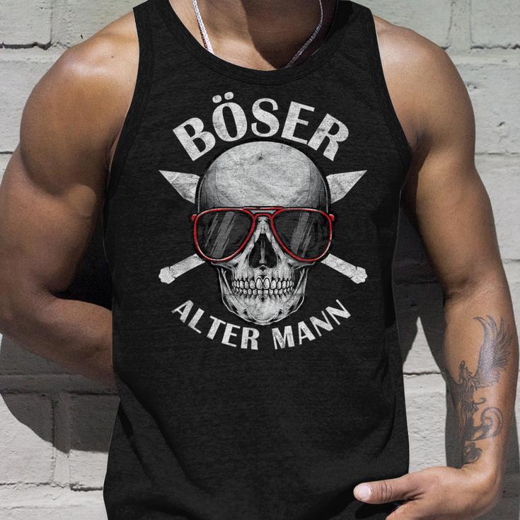 Evil Old Man Skull Dad Tank Top Geschenke für Ihn