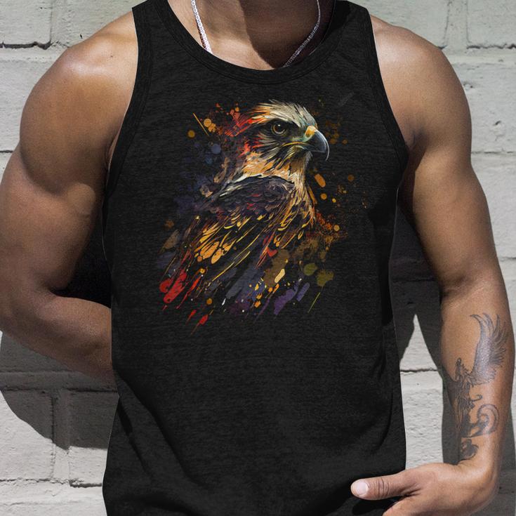 Falkeogel Bunt Farbeogel Raubvogel Falke Fan Tank Top Geschenke für Ihn