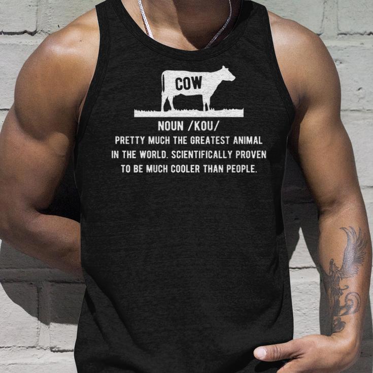 Farm Animal Farming Cow Meaning Cow Tank Top | Mazezy