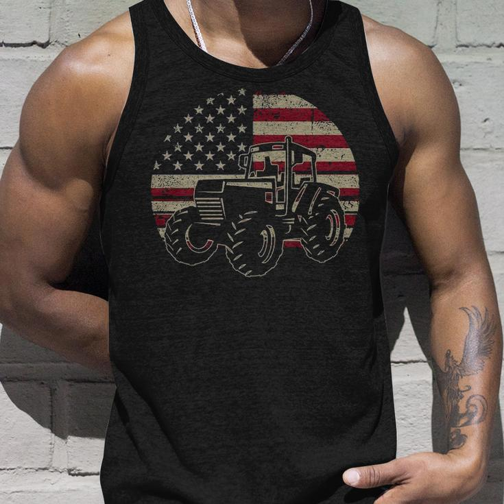 Farm Tractors Usa Flag Patriotic Farming 4Th Of July Farmer Tank Top Gifts for Him