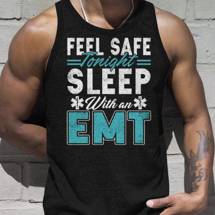 Feel Safe Tonight Sleep With An Emt Tank Top Gifts for Him