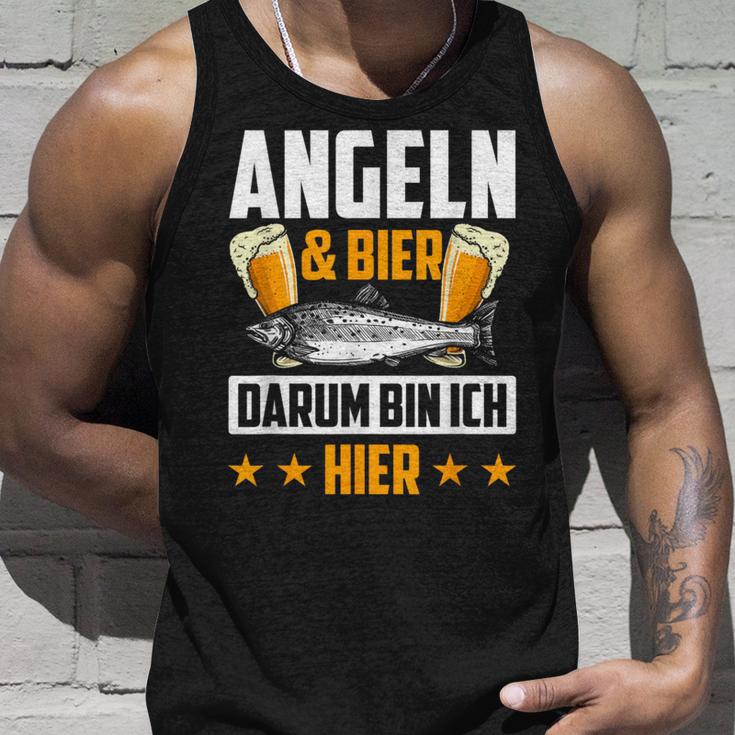 Fischen & Bier Darum Bin Ich Hier Fischen Tank Top Geschenke für Ihn