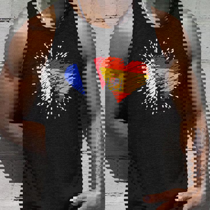 Francia España Amistad Corazon Francia Italiano Camiseta sin mangas Regalos para él