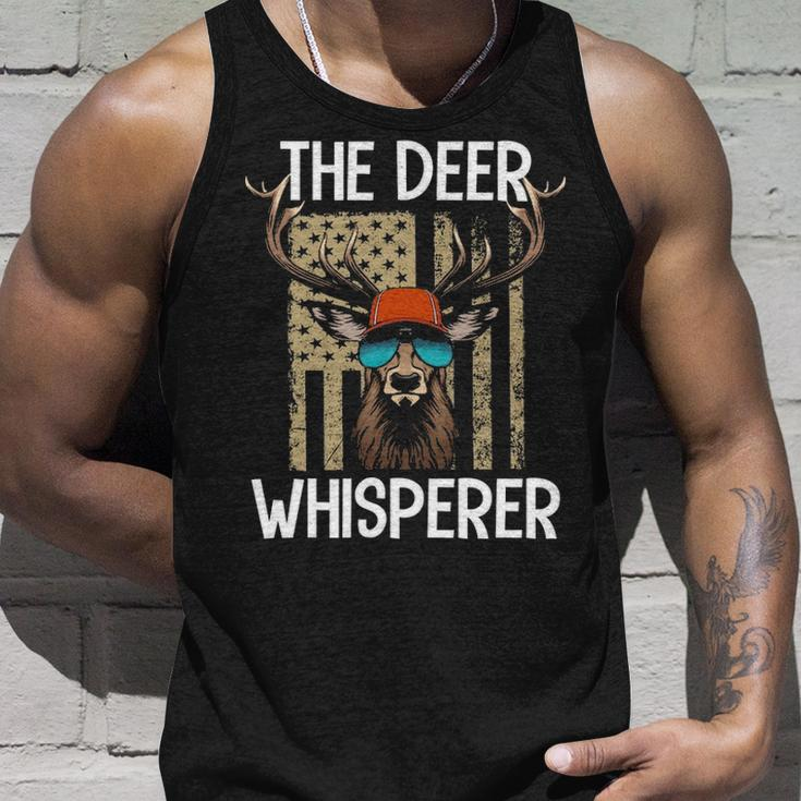 Deer Whisperer Awesome Hunter Usa Flag Buck Hunting Tank Top Gifts for Him