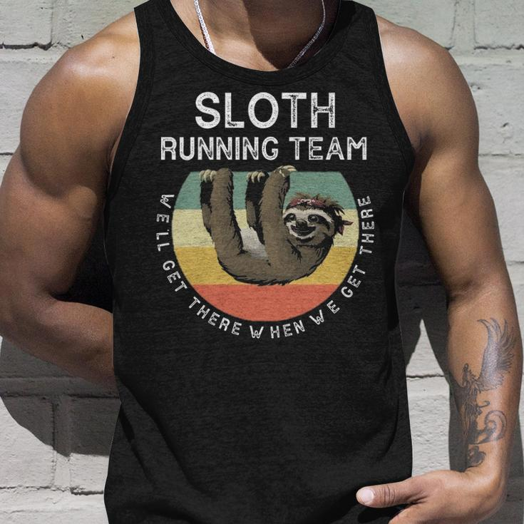 Quote's Sloth Running Team Tank Top Gifts for Him
