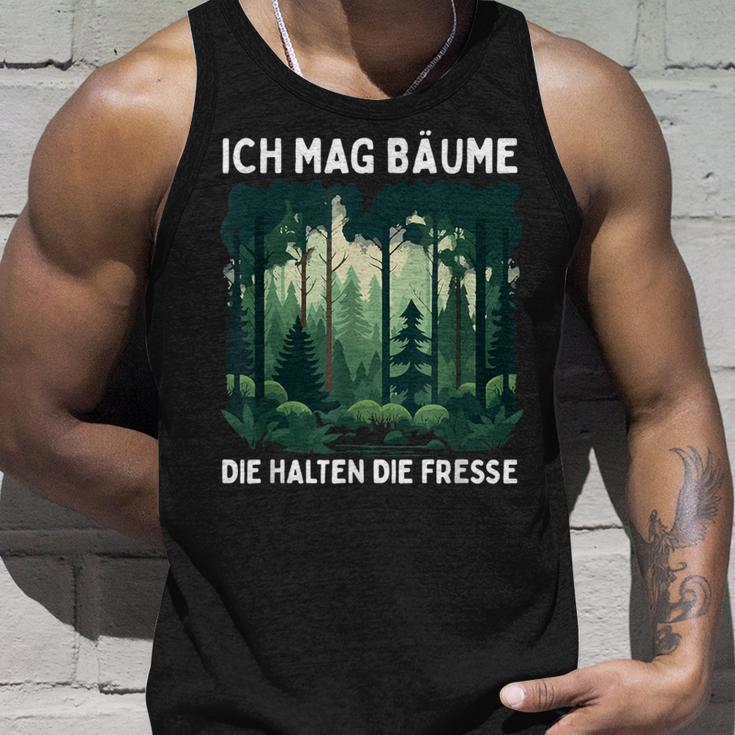 Saying Ich Mag Bäume Die Halten Die Fresse Forest Tank Top Geschenke für Ihn