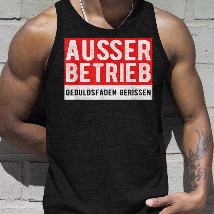 With Text Ausser Betriebs Tank Top Geschenke für Ihn