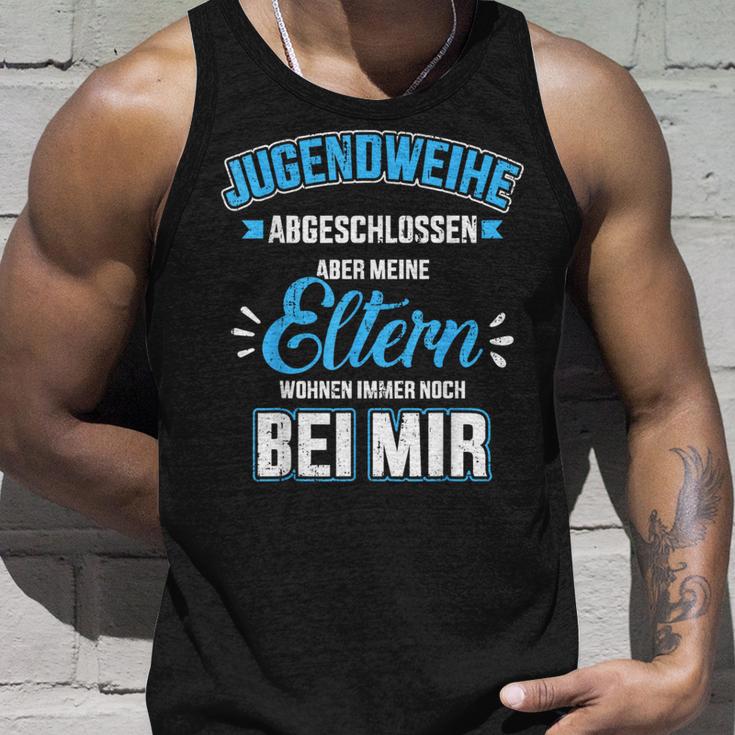 Youth Initiation Saying Eltern Wohnen Bei Mir Für Jungs Tank Top Geschenke für Ihn