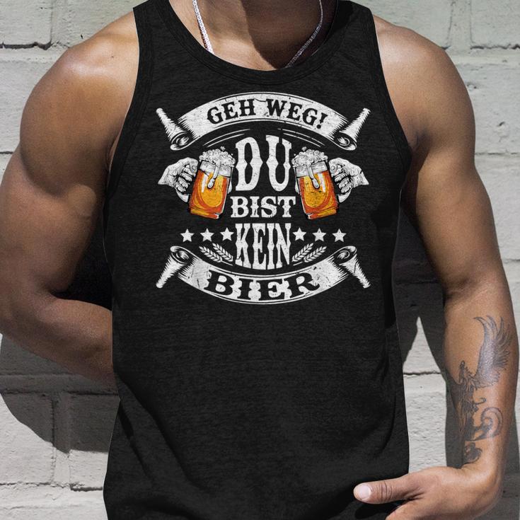 Geh Weg Du Bist Kein Bier Father's Day Tank Top Geschenke für Ihn