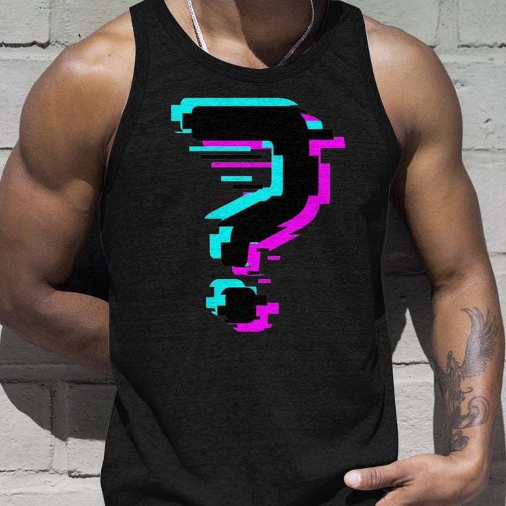 Glitched Fragezeichen Tank Top Geschenke für Ihn