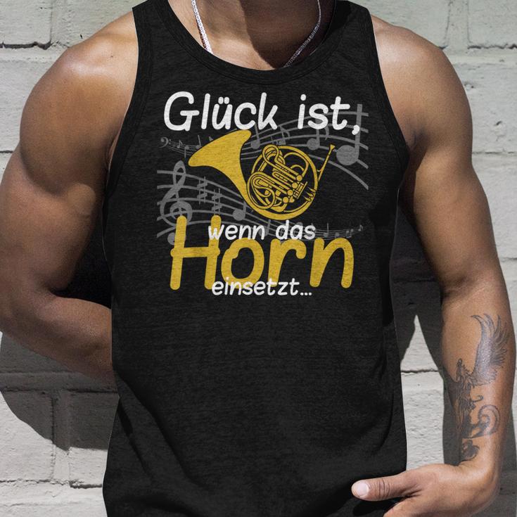 Glück Ist Wenn Das Horn Einsatzt Musician Hornist Tank Top Geschenke für Ihn