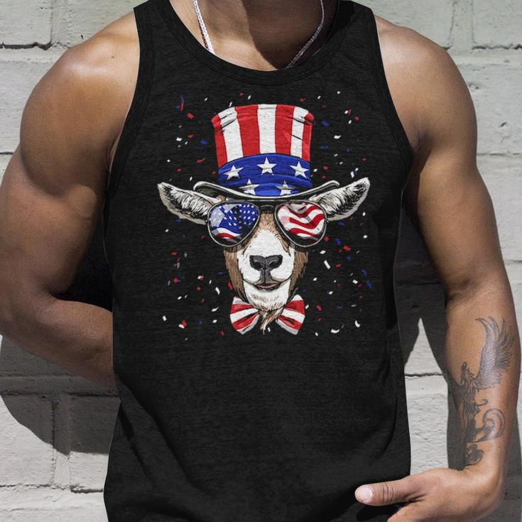 Goat 4Th Of July American Goat Usa Flag Tank Top Gifts for Him