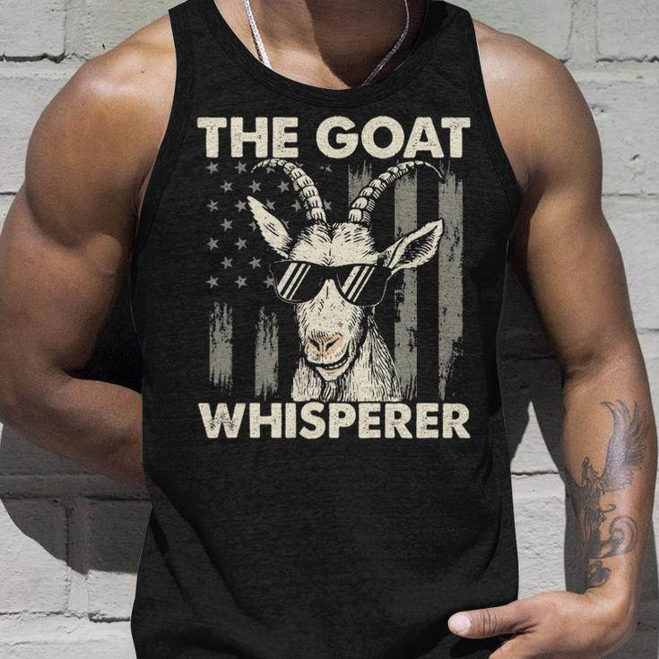 The Goat Whisperer Usa American Flag Farm Animal Tank Top Gifts for Him