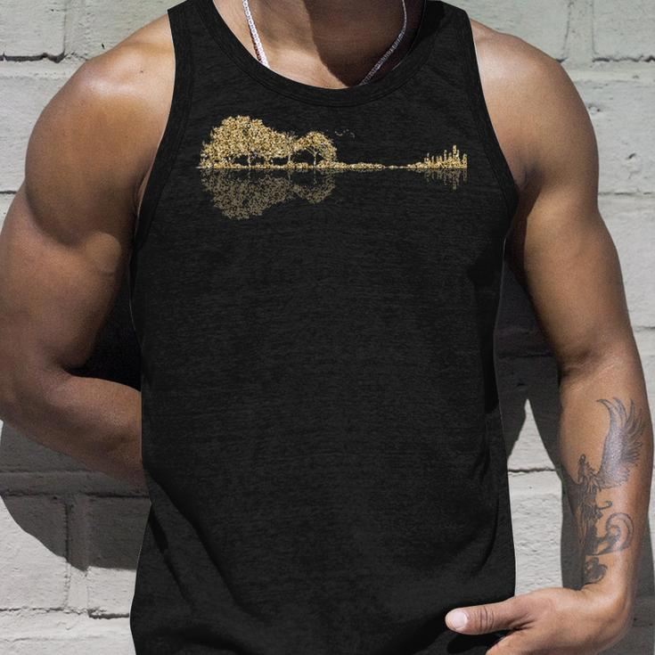 Gold Guitar Forest Tank Top Gifts for Him