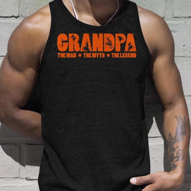 Grandpa The Man The Myth The Motocross Legend For Dads Tank Top Gifts for Him