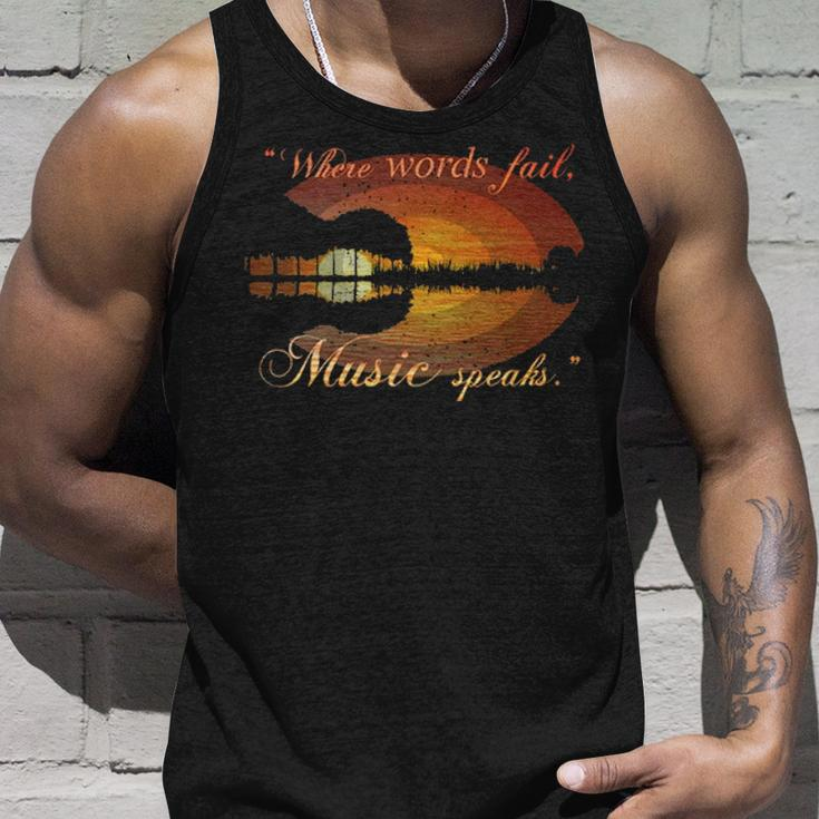 Guitar Music Speaks Tank Top Gifts for Him