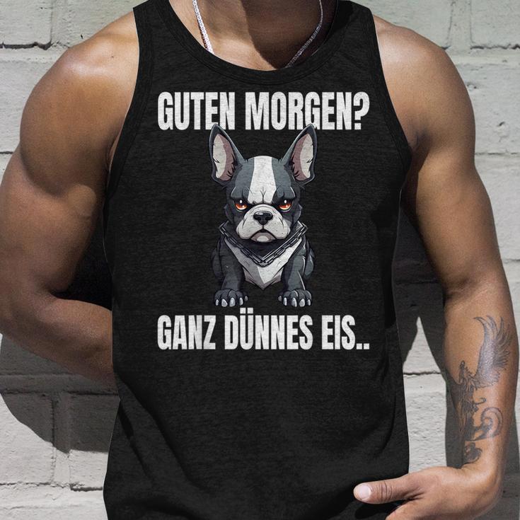 Guten Morgen Ganz Dünnes Eis French Bulldog Dog Tank Top Geschenke für Ihn