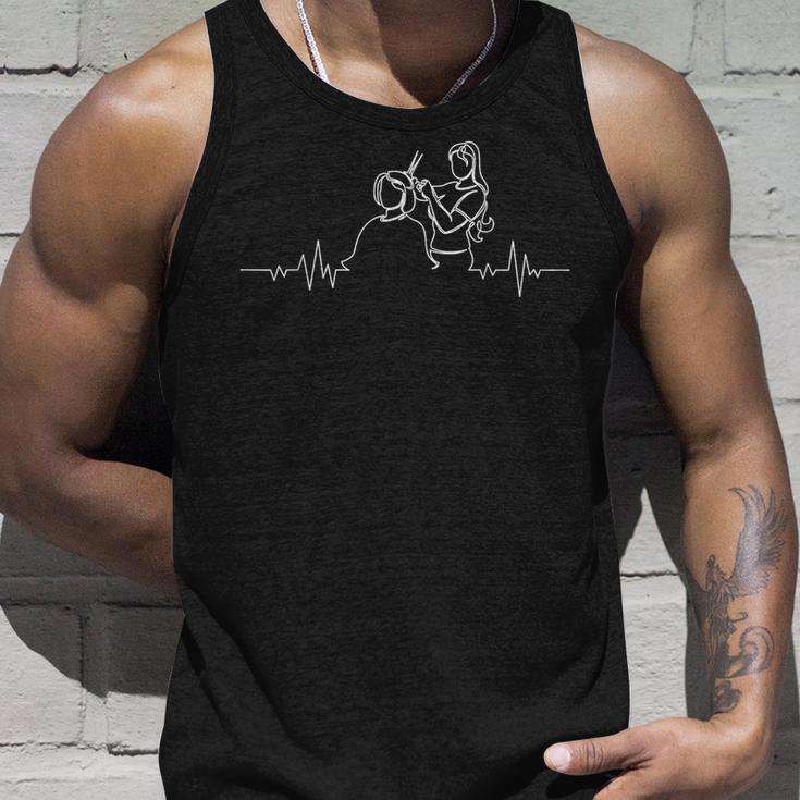 Hairdresser Heartbeat Hairdresser Salon Tank Top Geschenke für Ihn