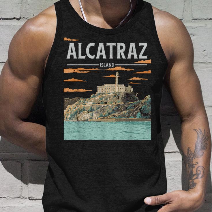 Hand-Drawn Alcatraz Tank Top Geschenke für Ihn