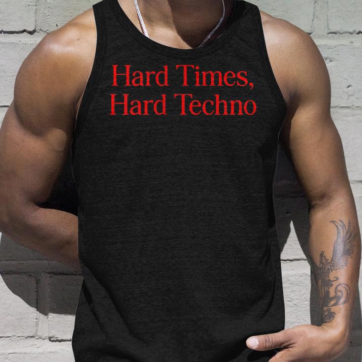 Hard Times Hard Techno Tank Top Geschenke für Ihn