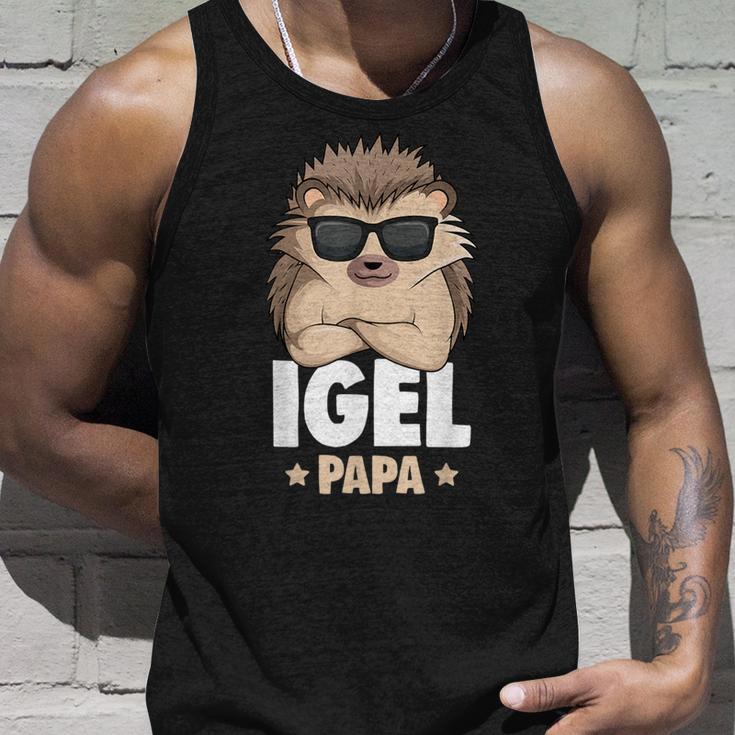 Hedgehog Papa Tank Top Geschenke für Ihn