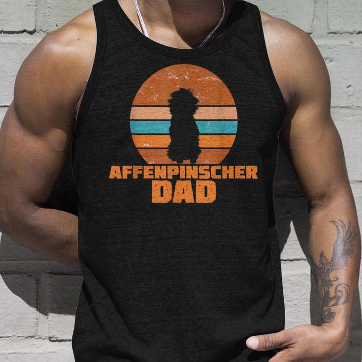 Herren Affenpinscher Dad Papaintage Hund Hunde Pfote Pfoten Tank Top Geschenke für Ihn